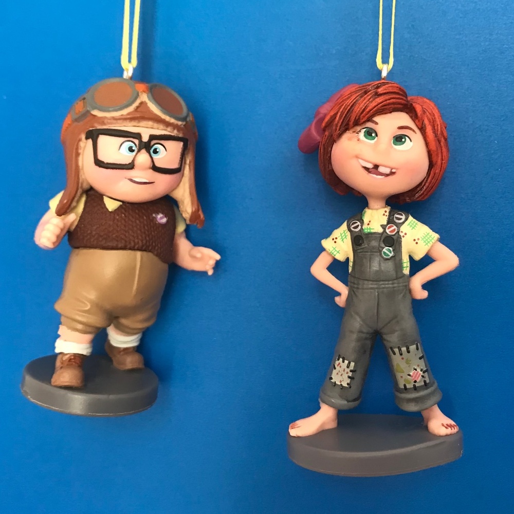 Disney Pixar UP PVC Custom Christmas Ornament Set - Carl and Ellie
